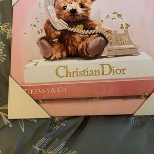 Dior Brown and Pink Art Decals Wall Decor